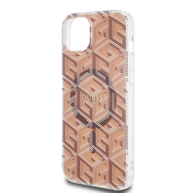 Husa pentru  iPhone 15 Plus cu MagSafe Guess - IML Series - maro