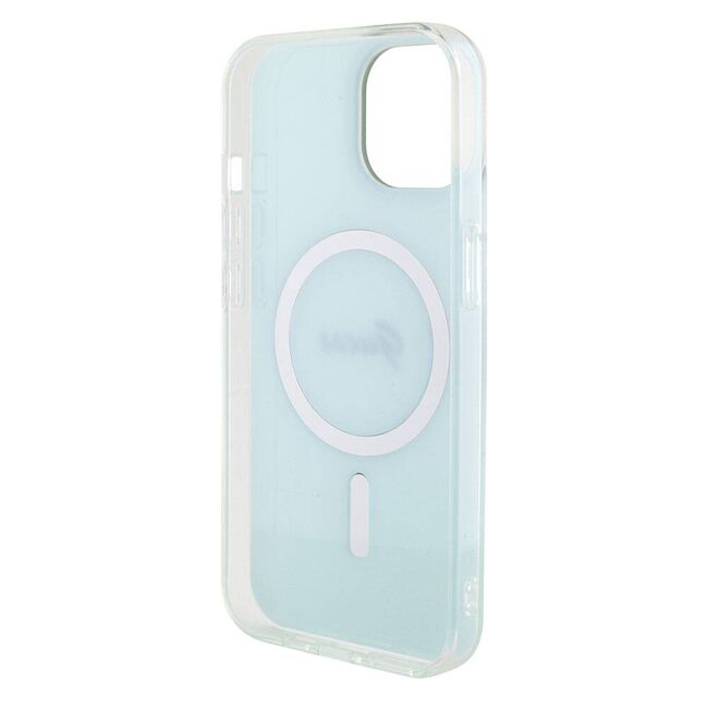 Husa pentru  iPhone 15 Plus cu MagSafe Guess - IML Series - turcoaz