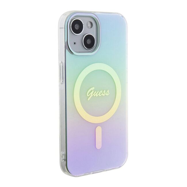 Husa pentru  iPhone 15 Plus cu MagSafe Guess - IML Series - turcoaz