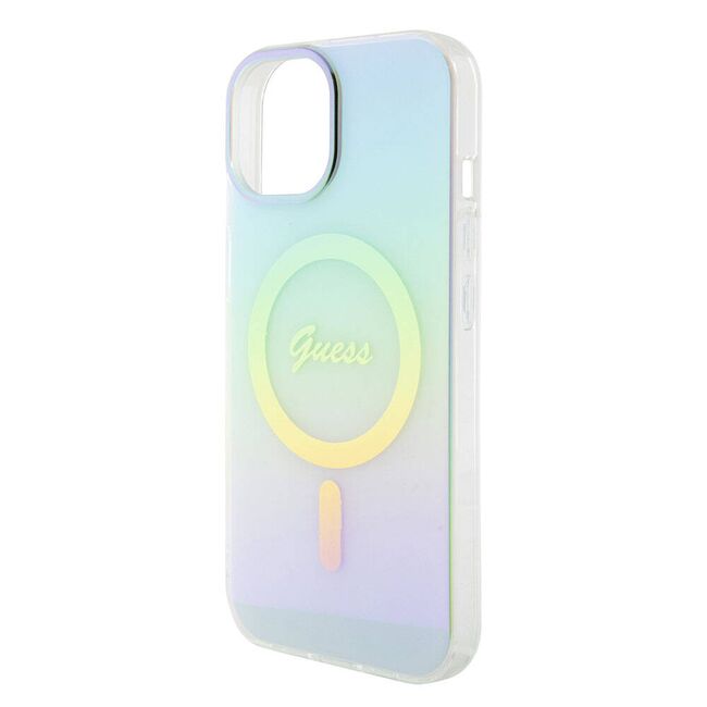 Husa pentru  iPhone 15 Plus cu MagSafe Guess - IML Series - turcoaz
