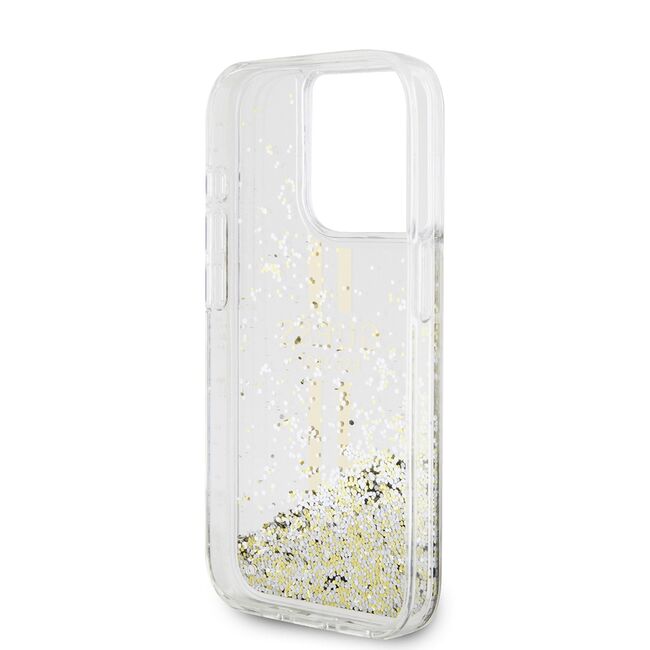 Husa pentru  iPhone 15 Pro Guess - Liquid Glitter - transparent