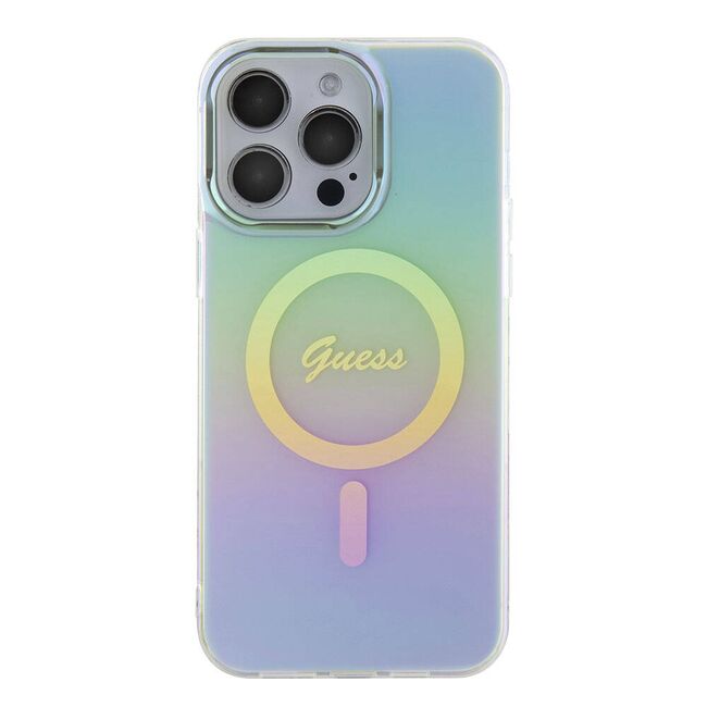 Husa pentru  iPhone 15 Pro Max cu MagSafe Guess - IML Series - alb