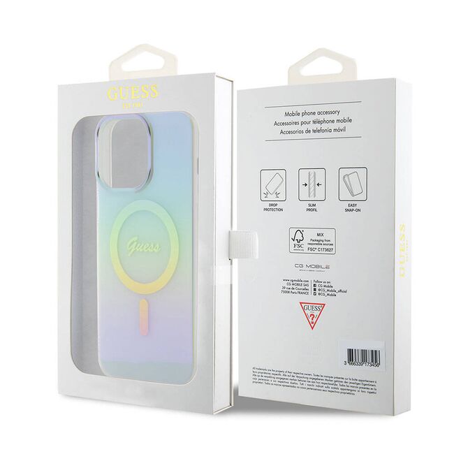 Husa pentru  iPhone 15 Pro Max cu MagSafe Guess - IML Series - alb