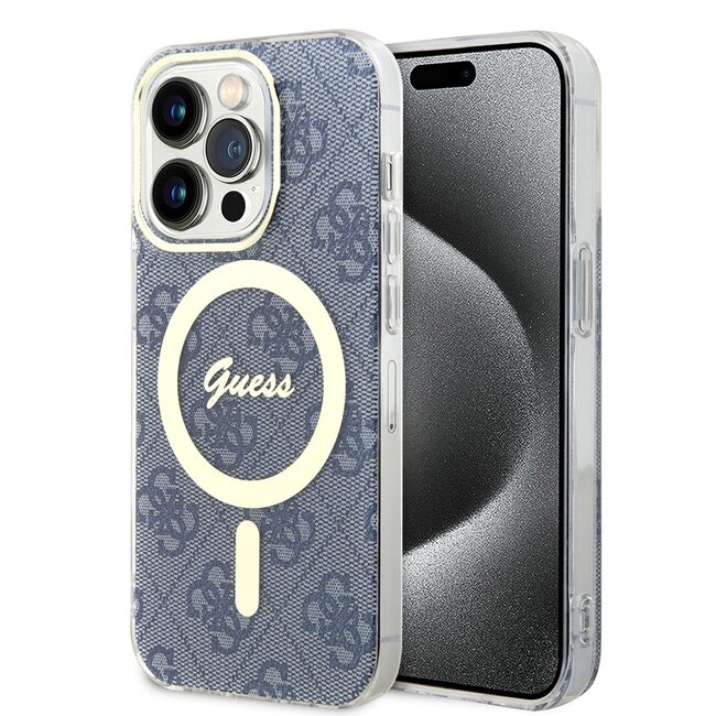 Husa pentru  iPhone 15 Pro Max cu MagSafe Guess - IML Series - albastru