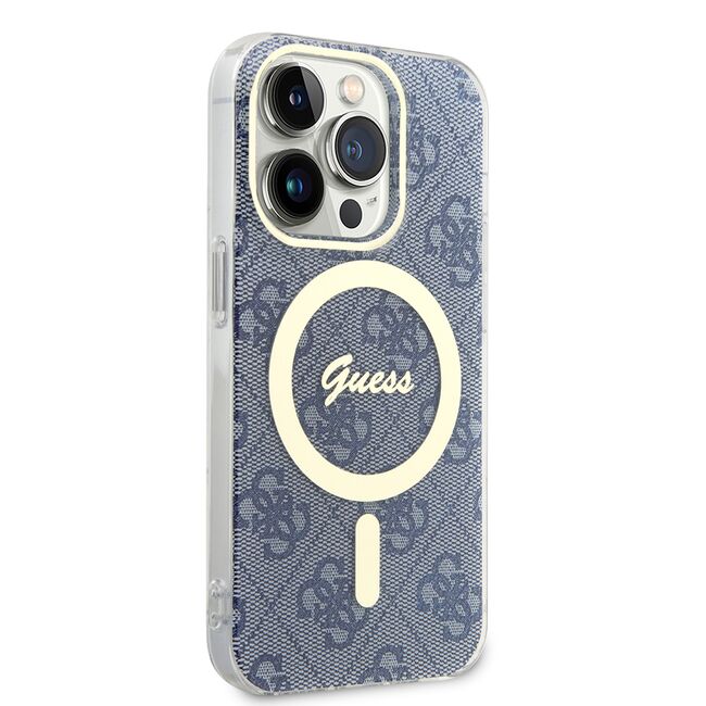 Husa pentru  iPhone 15 Pro Max cu MagSafe Guess - IML Series - albastru