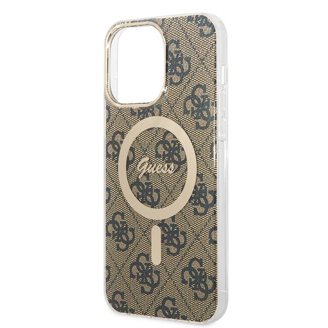 Husa pentru  iPhone 15 Pro Max cu MagSafe Guess - IML Series - maro inchis
