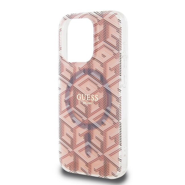Husa pentru  iPhone 15 Pro Max cu MagSafe Guess - IML Series - roz