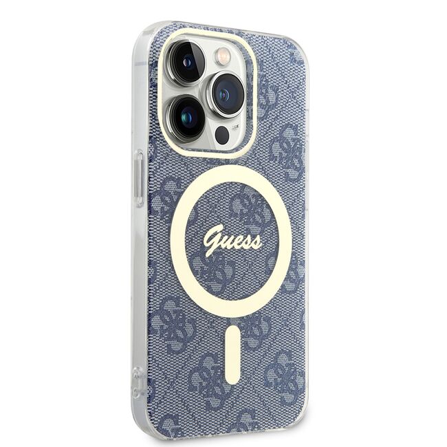 Husa pentru  iPhone 15 Pro cu MagSafe Guess - IML Series - albastru