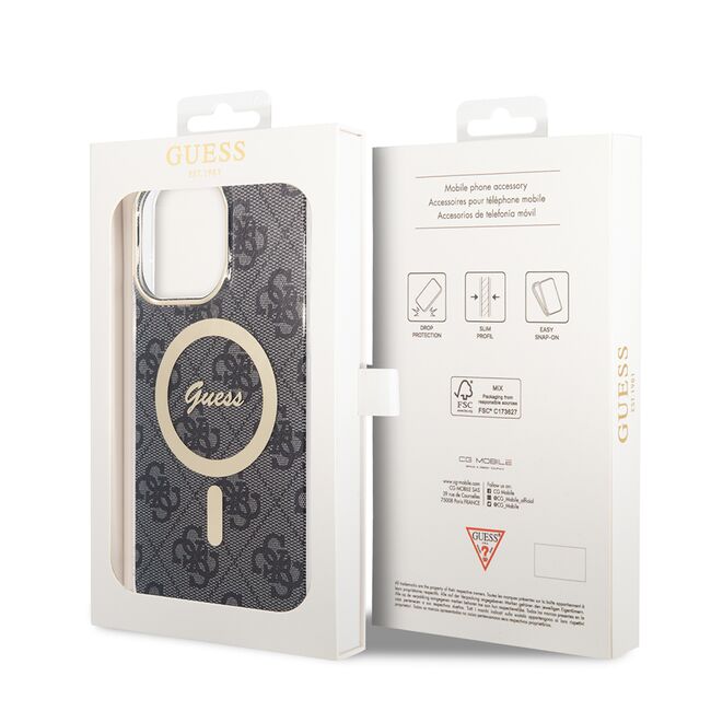 Husa pentru  iPhone 15 Pro cu MagSafe Guess - IML Series - negru denim