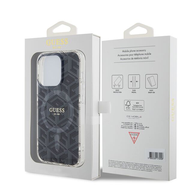 Husa pentru  iPhone 15 Pro cu MagSafe Guess - IML Series - negru