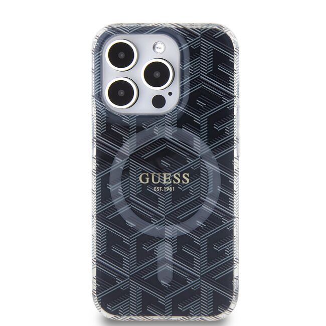 Husa pentru  iPhone 15 Pro cu MagSafe Guess - IML Series - negru