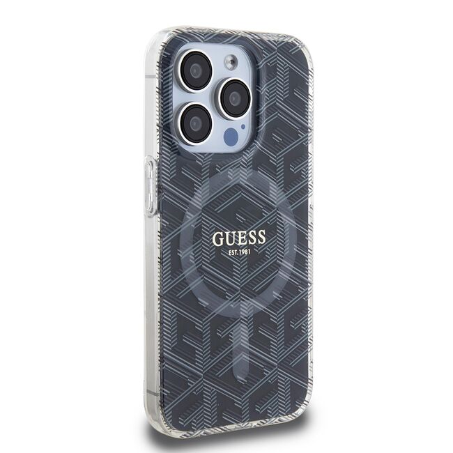 Husa pentru  iPhone 15 Pro cu MagSafe Guess - IML Series - negru