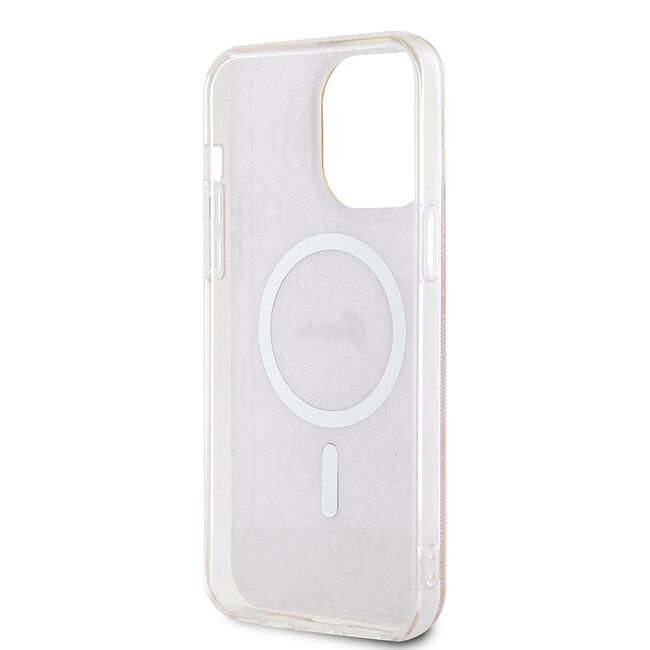 Husa pentru  iPhone 15 Pro cu MagSafe Guess - IML Series - roz neon