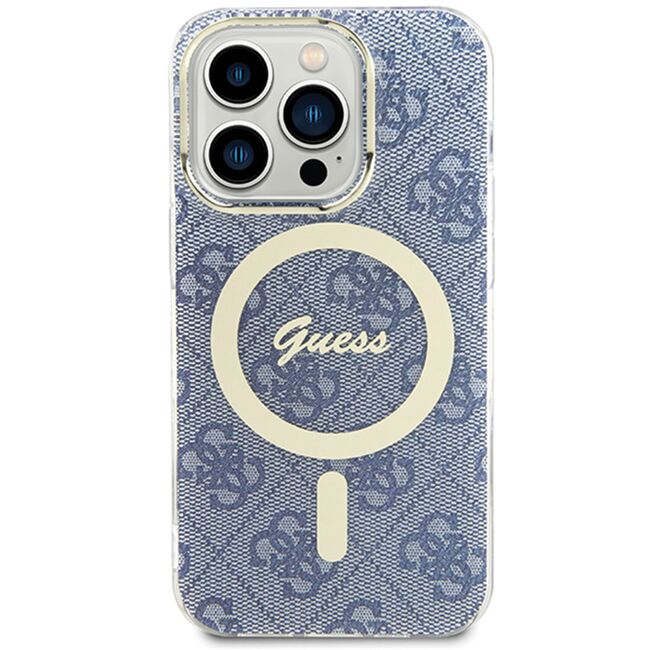 Husa pentru  iPhone 15 cu MagSafe Guess - IML Series - albastru