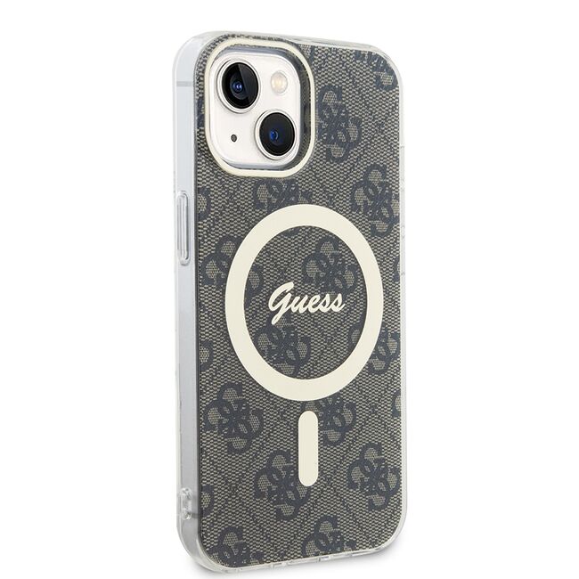 Husa pentru  iPhone 15 cu MagSafe Guess - IML Series - maro inchis