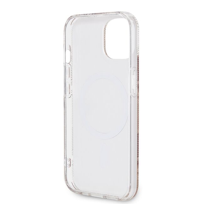 Husa pentru  iPhone 15 cu MagSafe Guess - IML Series - maro