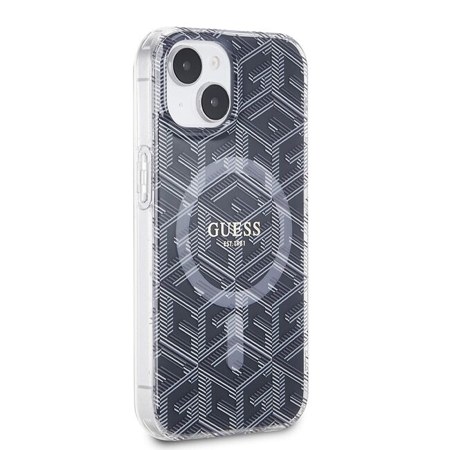 Husa pentru  iPhone 15 cu MagSafe Guess - IML Series - negru