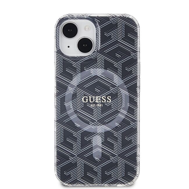 Husa pentru  iPhone 15 cu MagSafe Guess - IML Series - negru