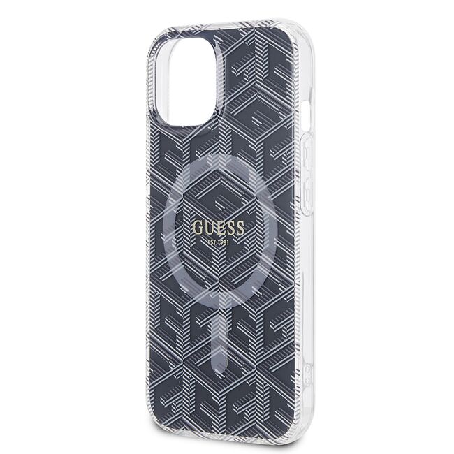 Husa pentru  iPhone 15 cu MagSafe Guess - IML Series - negru