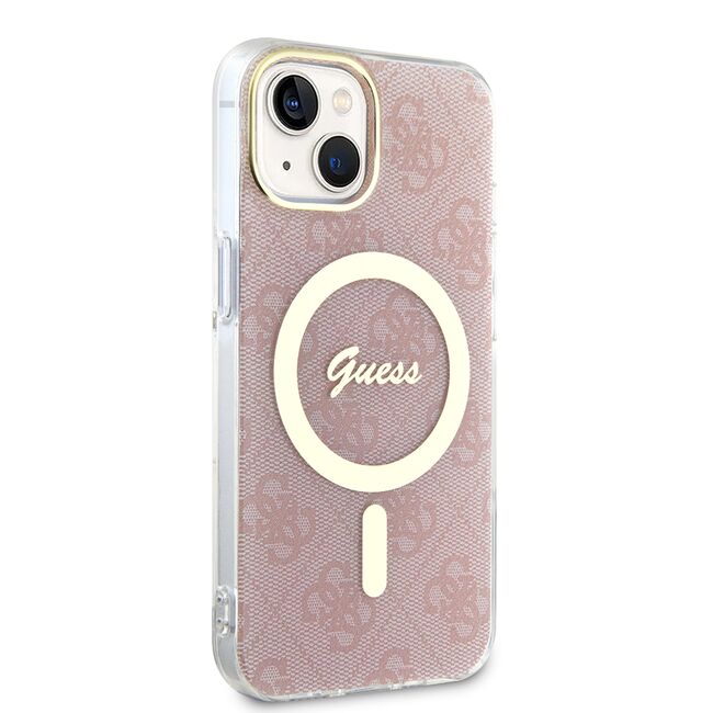 Husa pentru  iPhone 15 cu MagSafe Guess - IML Series - roz neo