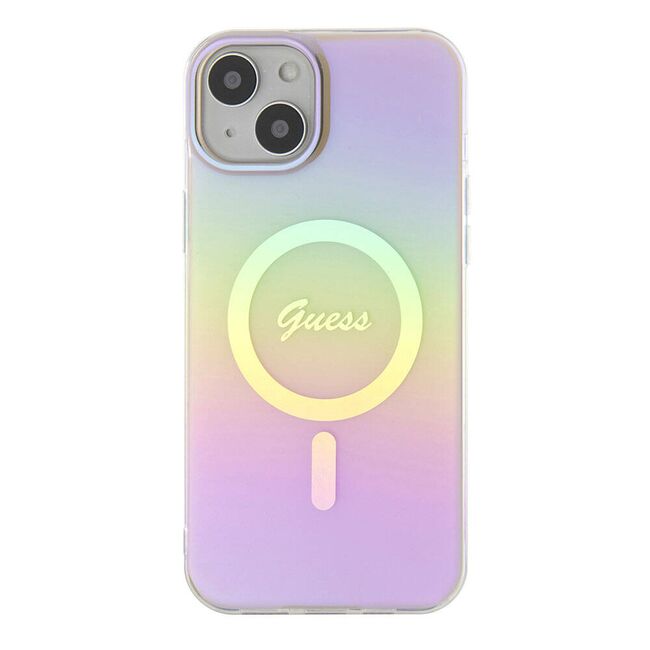 Husa pentru  iPhone 15 cu MagSafe Guess - IML Series - roz pudrat