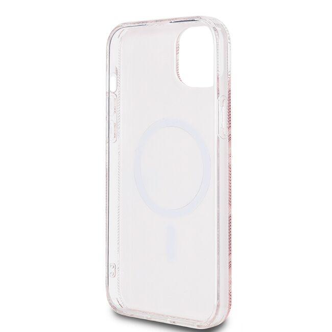 Husa pentru  iPhone 15 cu MagSafe Guess - IML Series - roz