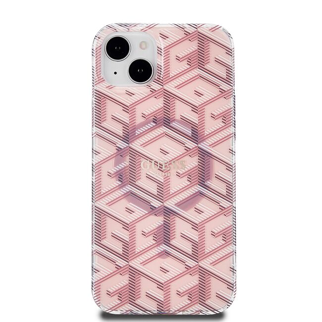 Husa pentru  iPhone 15 cu MagSafe Guess - IML Series - roz
