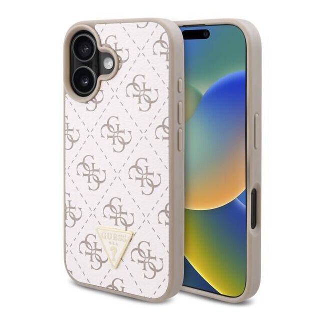 Husa pentru  iPhone 16 Guess - Hardcase 4G Series - alb