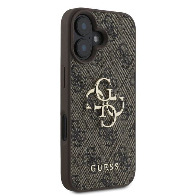 Husa pentru  iPhone 16 Plus Guess - Hardcase 4G Series - maro