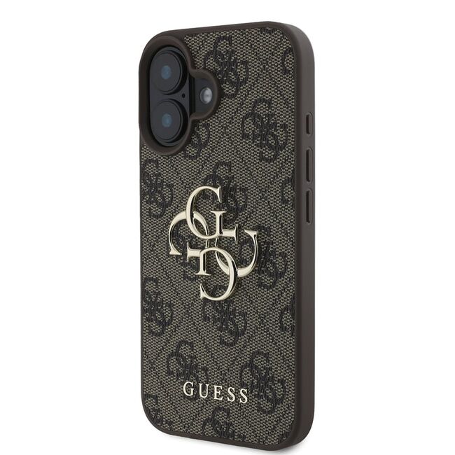 Husa pentru  iPhone 16 Plus Guess - Hardcase 4G Series - maro
