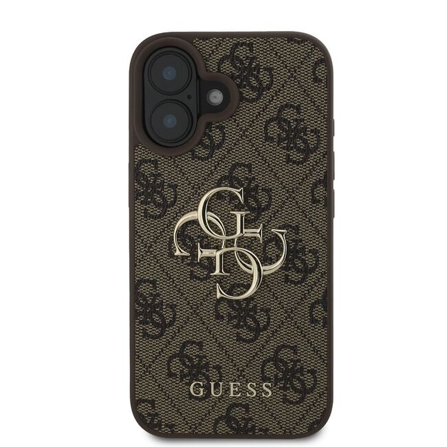 Husa pentru  iPhone 16 Plus Guess - Hardcase 4G Series - maro