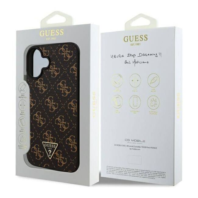 Husa pentru  iPhone 16 Plus Guess - Hardcase 4G Series - negru