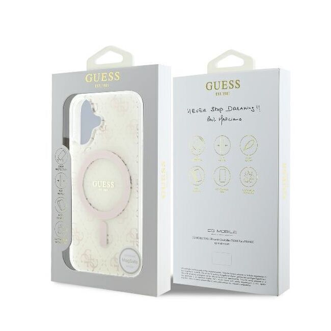 Husa pentru  iPhone 16 Plus cu MagSafe Guess - IML Series - alb arctic