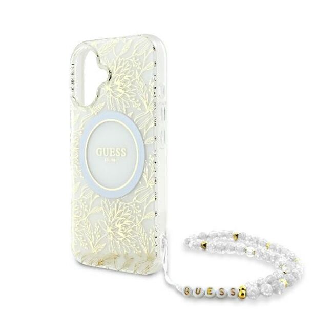 Husa pentru  iPhone 16 Plus cu MagSafe Guess - IML Series - alb