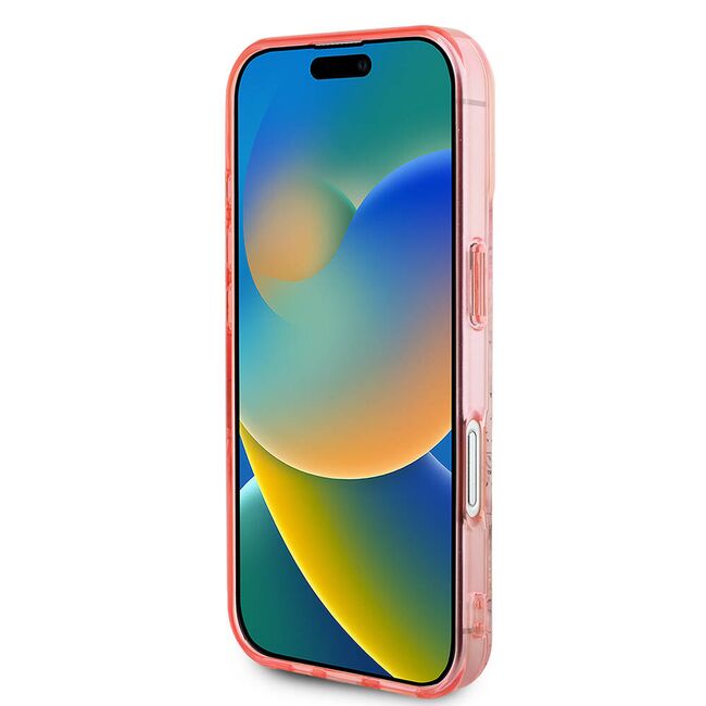 Husa pentru  iPhone 16 Plus cu MagSafe Guess - IML Series - roz neon