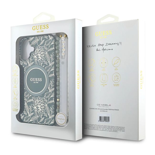 Husa pentru  iPhone 16 Plus cu MagSafe Guess - IML Series - verde menta