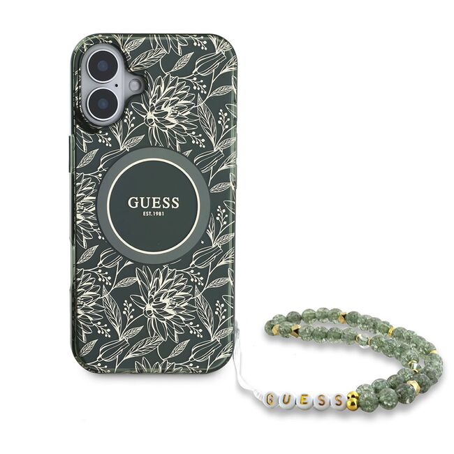 Husa pentru  iPhone 16 Plus cu MagSafe Guess - IML Series - verde menta