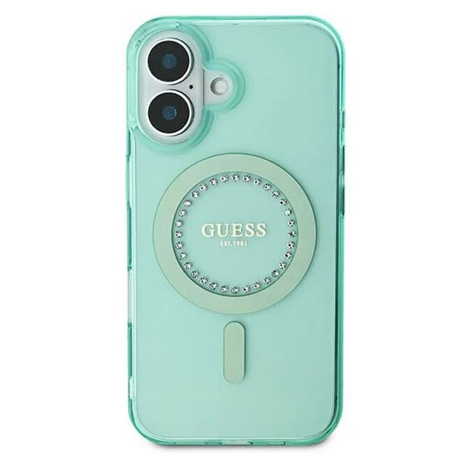 Husa pentru  iPhone 16 Plus cu MagSafe Guess - IML Series - verde