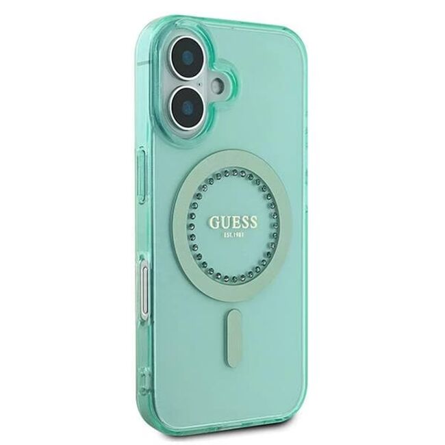 Husa pentru  iPhone 16 Plus cu MagSafe Guess - IML Series - verde