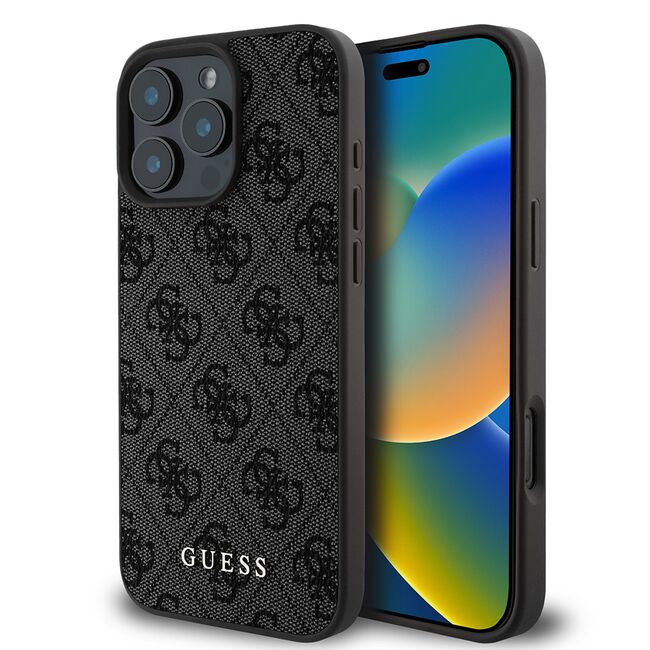 Husa pentru  iPhone 16 Pro Guess - Hardcase 4G Classic - negru