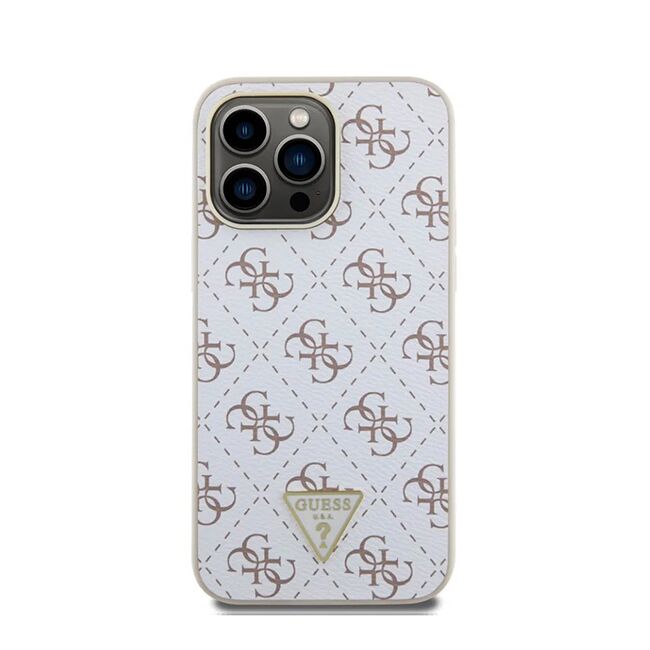 Husa pentru  iPhone 16 Pro Guess - Hardcase 4G Series - alb