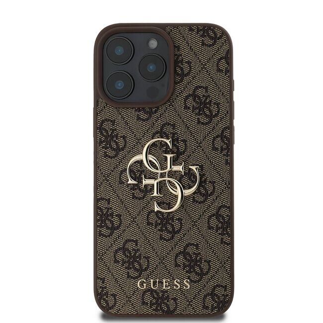 Husa pentru  iPhone 16 Pro Guess - Hardcase 4G Series - maro