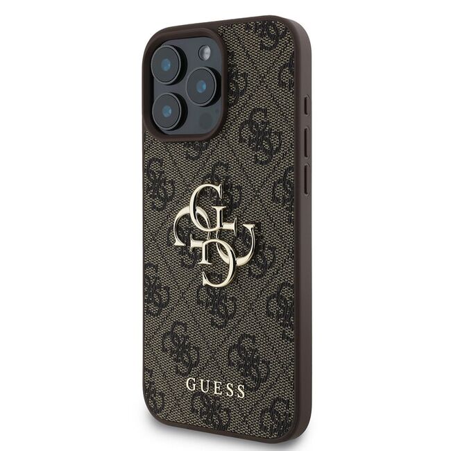 Husa pentru  iPhone 16 Pro Guess - Hardcase 4G Series - maro