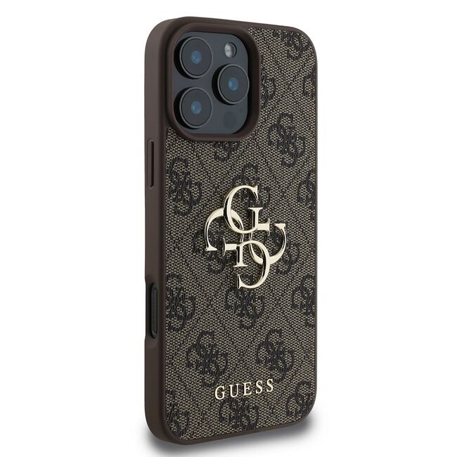 Husa pentru  iPhone 16 Pro Guess - Hardcase 4G Series - maro