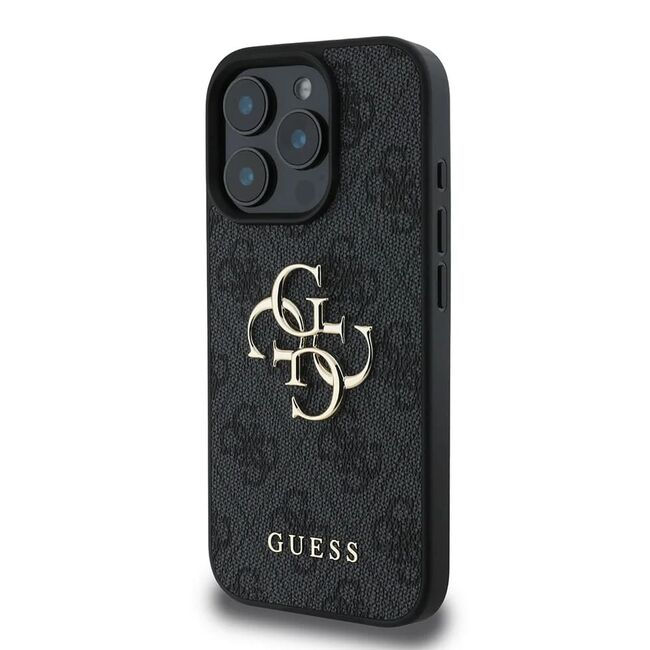 Husa pentru  iPhone 16 Pro Guess - Hardcase 4G Series - negru denim