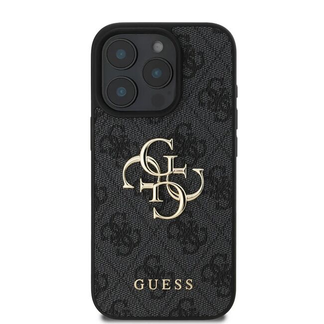 Husa pentru  iPhone 16 Pro Guess - Hardcase 4G Series - negru denim