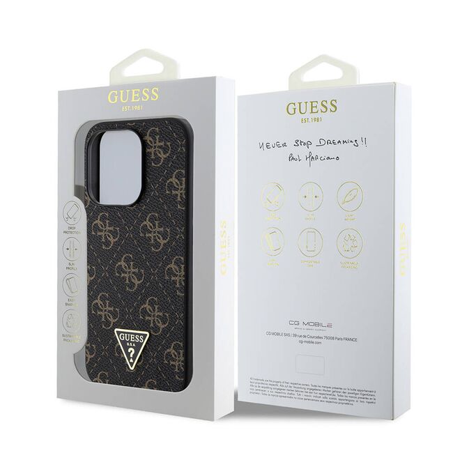 Husa pentru  iPhone 16 Pro Guess - Hardcase 4G Series - negru