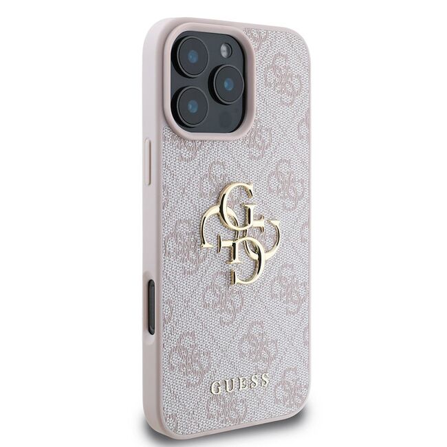 Husa pentru  iPhone 16 Pro Guess - Hardcase 4G Series - roz