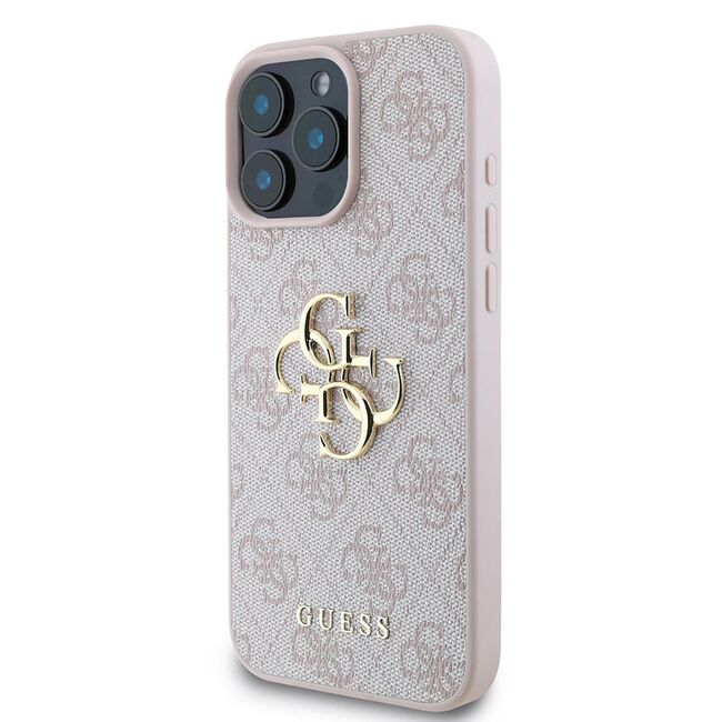 Husa pentru  iPhone 16 Pro Guess - Hardcase 4G Series - roz