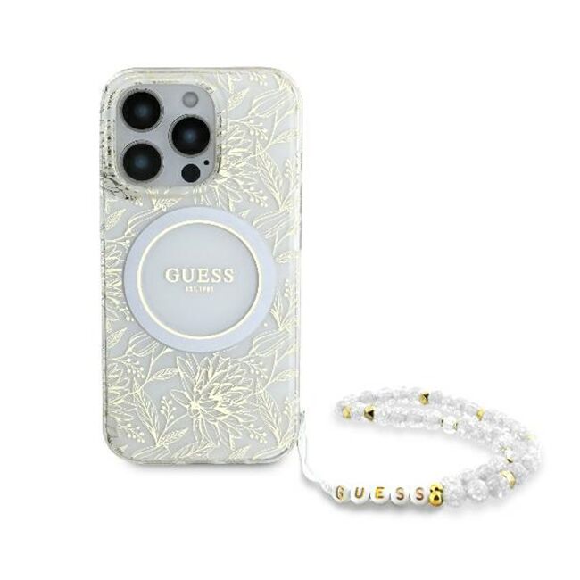 Husa pentru  iPhone 16 Pro Max cu MagSafe Guess - IML Series - alb